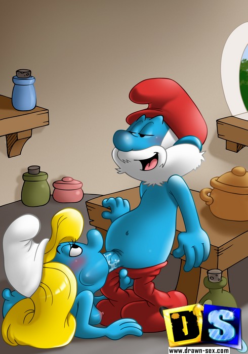 Papa smurf and smurfette have sex