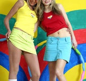 Two nasty teenagers playing dirty sexual games&hellip;