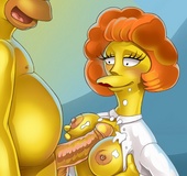 Toon Homer fucking tits of his neighbor before&hellip;
