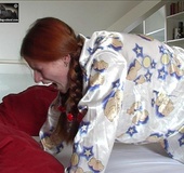 Redhead gets her spank first time in the morning.&hellip;