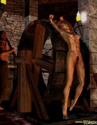 Gial tied and impaled in lifeless desert!