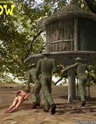 Asian soldiers captured white woman!