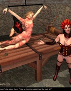 Slave girl was laid on the torture table!
