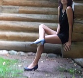 Stunning teen babe in sexy black dress showing her&hellip;