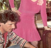 Real retro chick in a threesome blowing two guys&hellip;