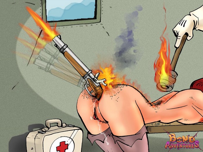 Porn comics a firing gun in nurse. 