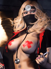 Big titted babe gets her glory-hole banged by big rocket.