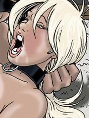 Her back is whipped while she ride her master's cock!