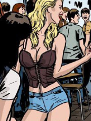 Blonde cutie humiliated by three perverts!
