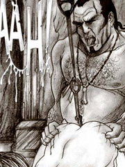 Now, bitch, fuck her hard with this and lick her clit 'til she screams!!!