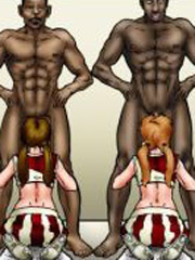 Old fat pervert whips young chained slave gir!
