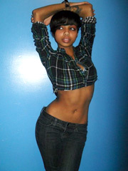 Smoking hot ebony babes share a hard cock in these hot 3some black babe fucking 3some pics