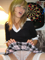 Teen kasia in black lingerie