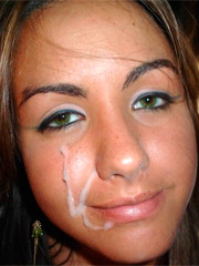 Crazy slut gets tied and blinded by come.