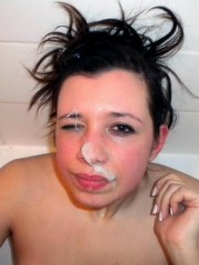 Cute teen spreads her pussy blows cock and eats huge cum sho...