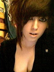 Gorgeous 18yo emo teen posing and teasing