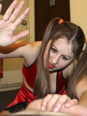 Busty blond submissive gets dominated, fisted and ass fucked.