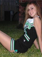 My teenie cheerleader