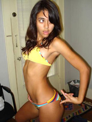 Beautiful latina tits posing in front of my cameraman, ready for porn