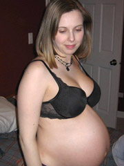 Lovely preggo babe sucks cock and gets her pussy fucked