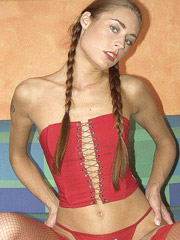 Hot brunette with tiny tits