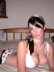 Young sensual maggy showing off her heavy natural 34 dd's