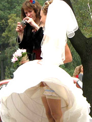 Upskirt hotties get their naked pussies caught on camera