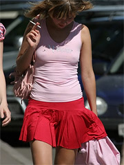 Watch candid upskirt pics with saucy dolls caught in public