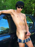 18 year old euro twink wanks his long dick