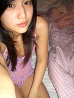 33 kg petite student stripping and showing some pink