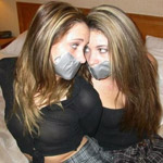 Hailey young and ariel locked in severe steel bondage