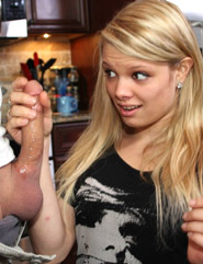 Cute little teen punk bitch gets a huge dildo fuck machine in
