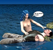 Mermaid. Cool 3D sex comix! 3D sex story!