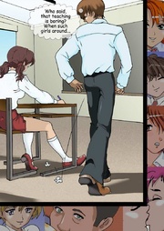 Two cracking anime dolls seduced and fucked beyond recognition by their youthful teacher from school