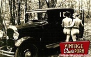Several vintage car lovers showing their sexy body parts