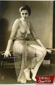 Several ladies from the thirties showing their fine goods