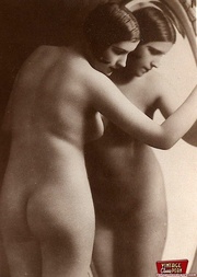 Several vintage ladies showing their nude natural bodies