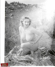 Exciting vintage ladies with enormous round natural breasts