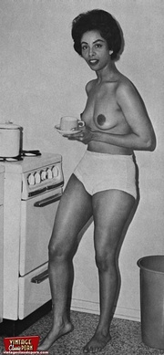 Black babes from the sixties showing their big natural boobs