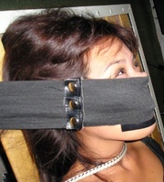 Roped, gagged and fucked. She loves it