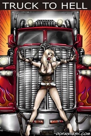 Truck driver captured sexy girls in his truck and use them as fuck holes!