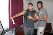 Two amateur guys sitting on the bed and playing some game. Tags:Horny gay, men 2 men.