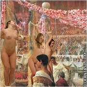 Slaves take a part in the orgy!