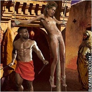 White slaves bound naked on the streets!