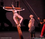 Slave girl gets iron balls hanged on her nipples!
