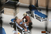 Perky tits blonde and her horny lover having hot sex poolside. Tags: Voyeur, hardcore, reality.