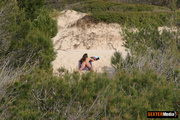 Shaved pussy taking off her bikini and spreading wide on the beach. Tags: Reality, naked girl, voyeur.