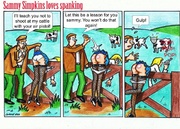 Drawn porn adult comics babes in sexy nylons feeling their butts burning of spanking.