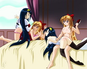 Horny anime and 3d toon cuties don't mind their aplle butts peing punished and spanked.